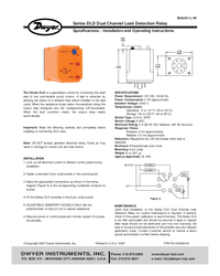 Thumbnail of document Manual - Series DLD dual Channel leak detection relay